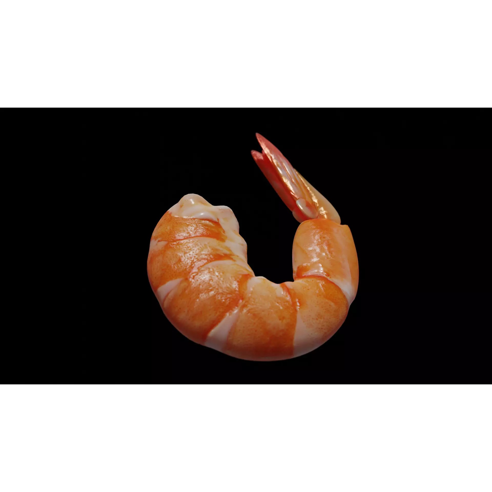 Cooked Shrimp - Low-Poly Game-Ready 3D Model - View 2