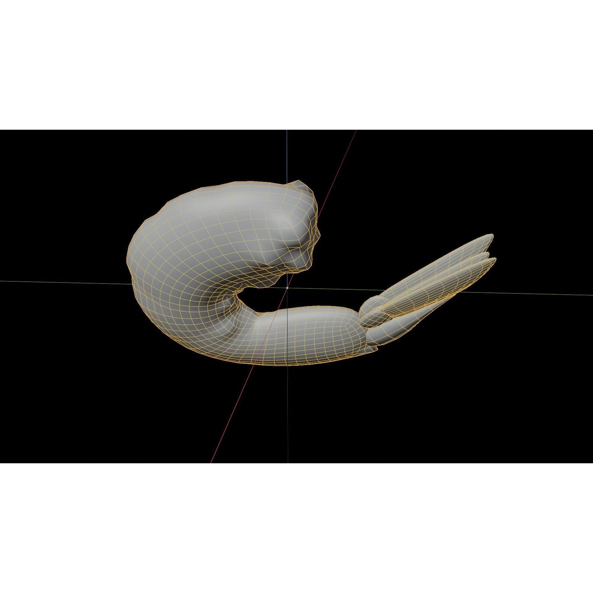Cooked Shrimp - Low-Poly Game-Ready 3D Model - View 20