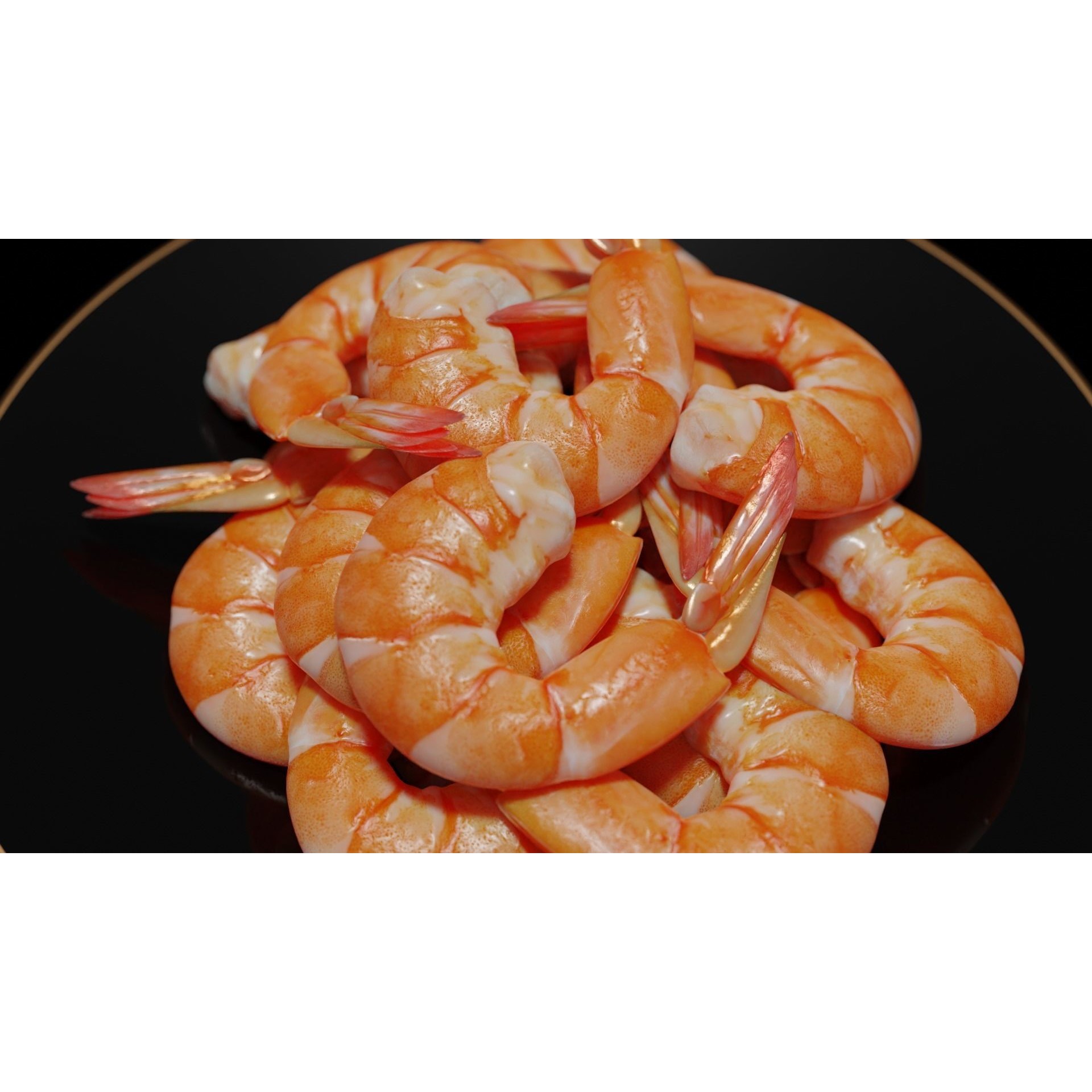 Cooked Shrimp - Low-Poly Game-Ready 3D Model - View 27