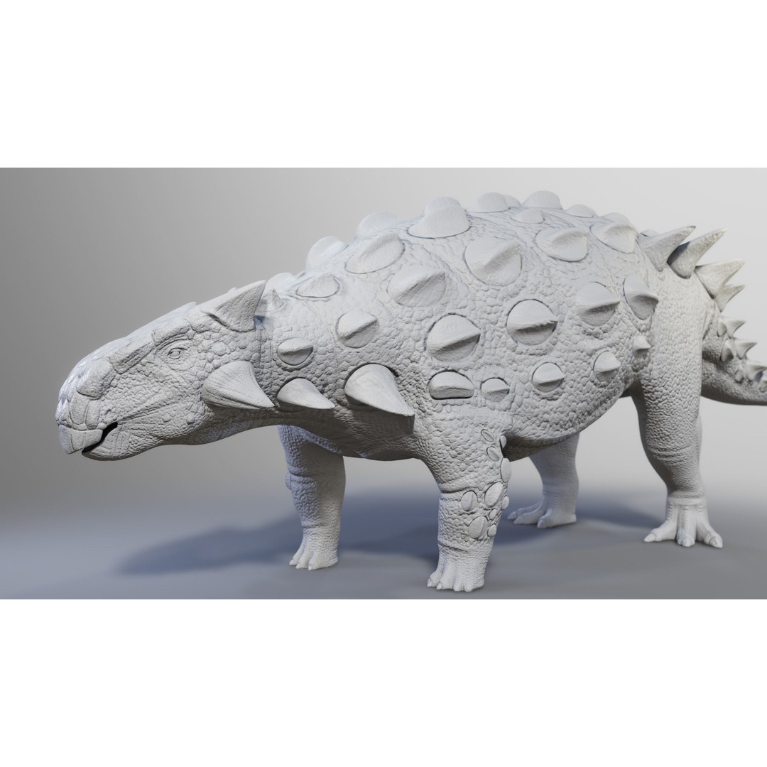 Ankylosaurus 3D Model – Low Poly Rigged Dinosaur with PBR Textures - View 11