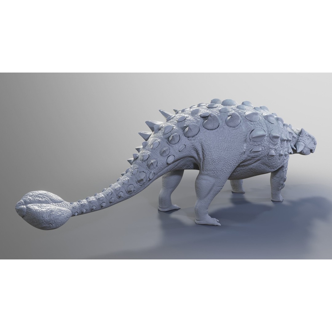 Ankylosaurus 3D Model – Low Poly Rigged Dinosaur with PBR Textures - View 12