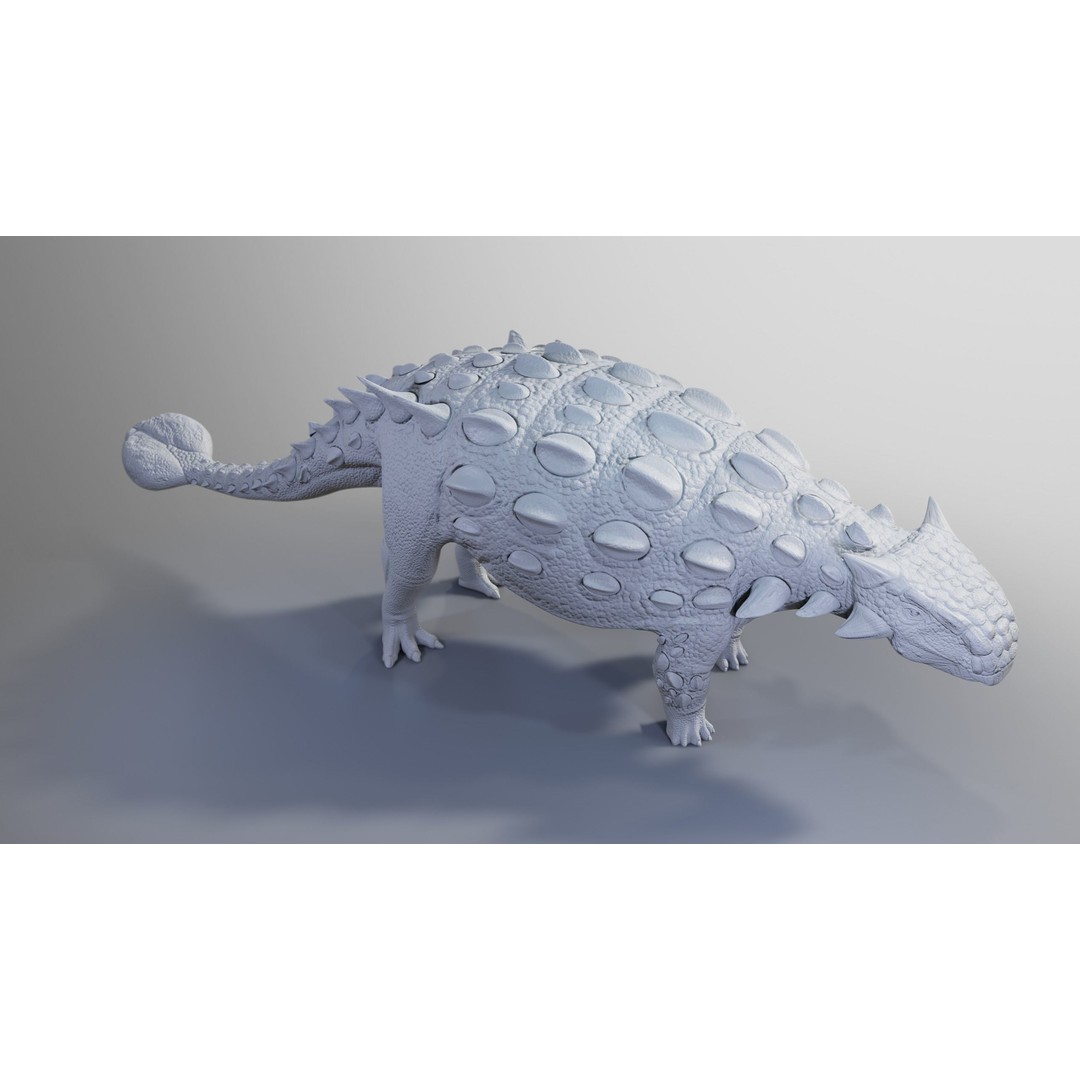 Ankylosaurus 3D Model – Low Poly Rigged Dinosaur with PBR Textures - View 13