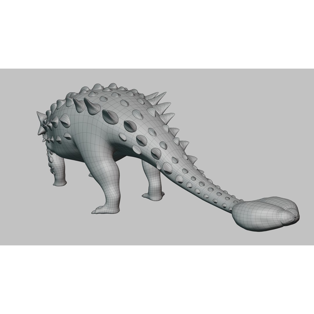 Ankylosaurus 3D Model – Low Poly Rigged Dinosaur with PBR Textures - View 14