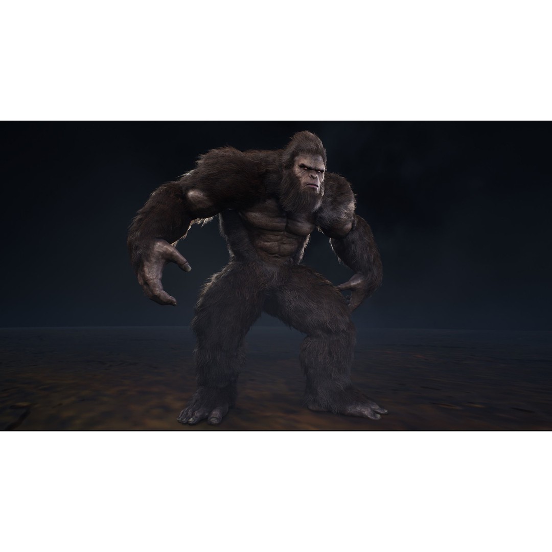 Sasquatch 3D Model – Low Poly Rigged Character with Animations, FBX - View 3