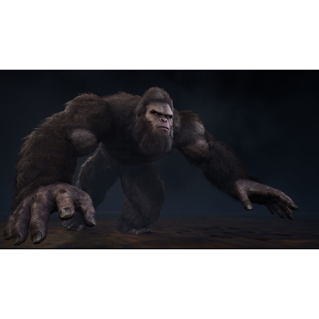 Sasquatch 3D Model – Low Poly Rigged Character with Animations, FBX - View 4