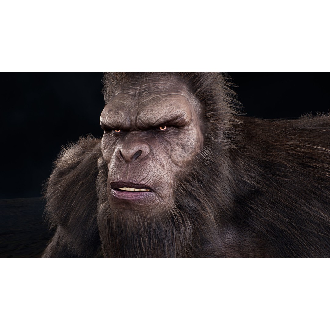 Sasquatch 3D Model – Low Poly Rigged Character with Animations, FBX - View 7