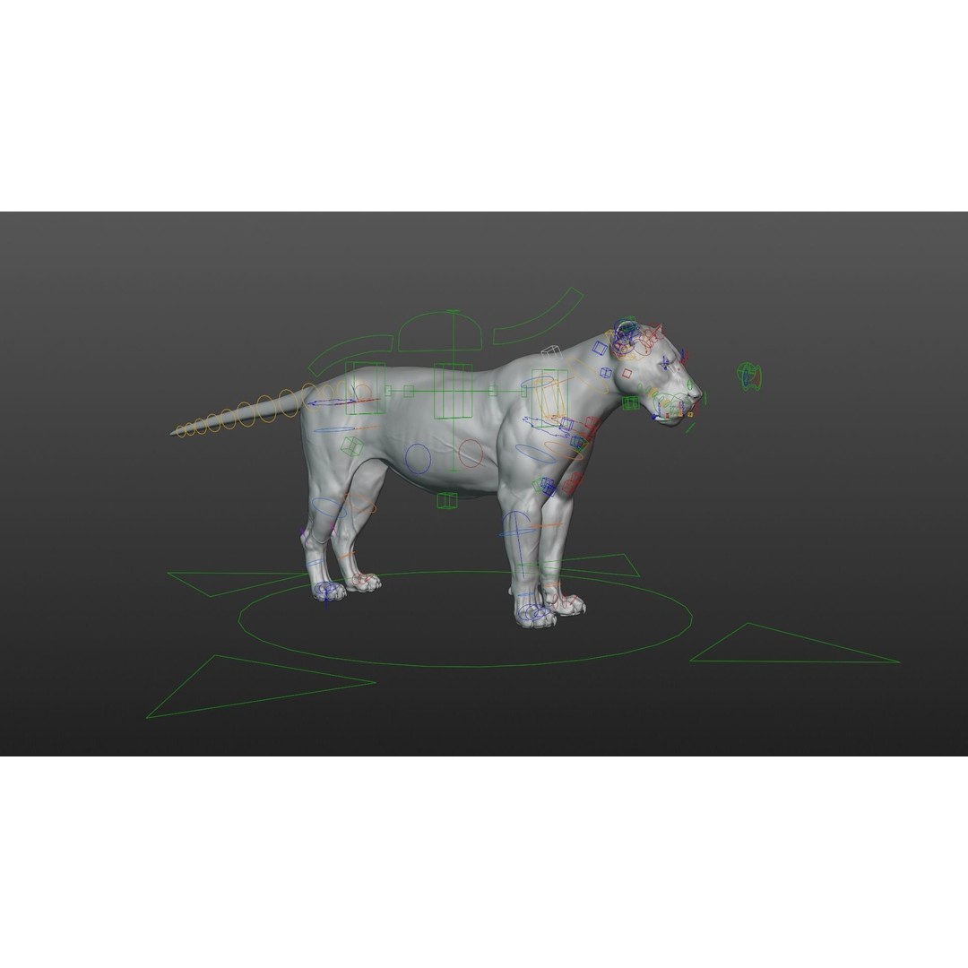 Male Lion 3D Model – High Poly Rigged Character with Animations - View 21
