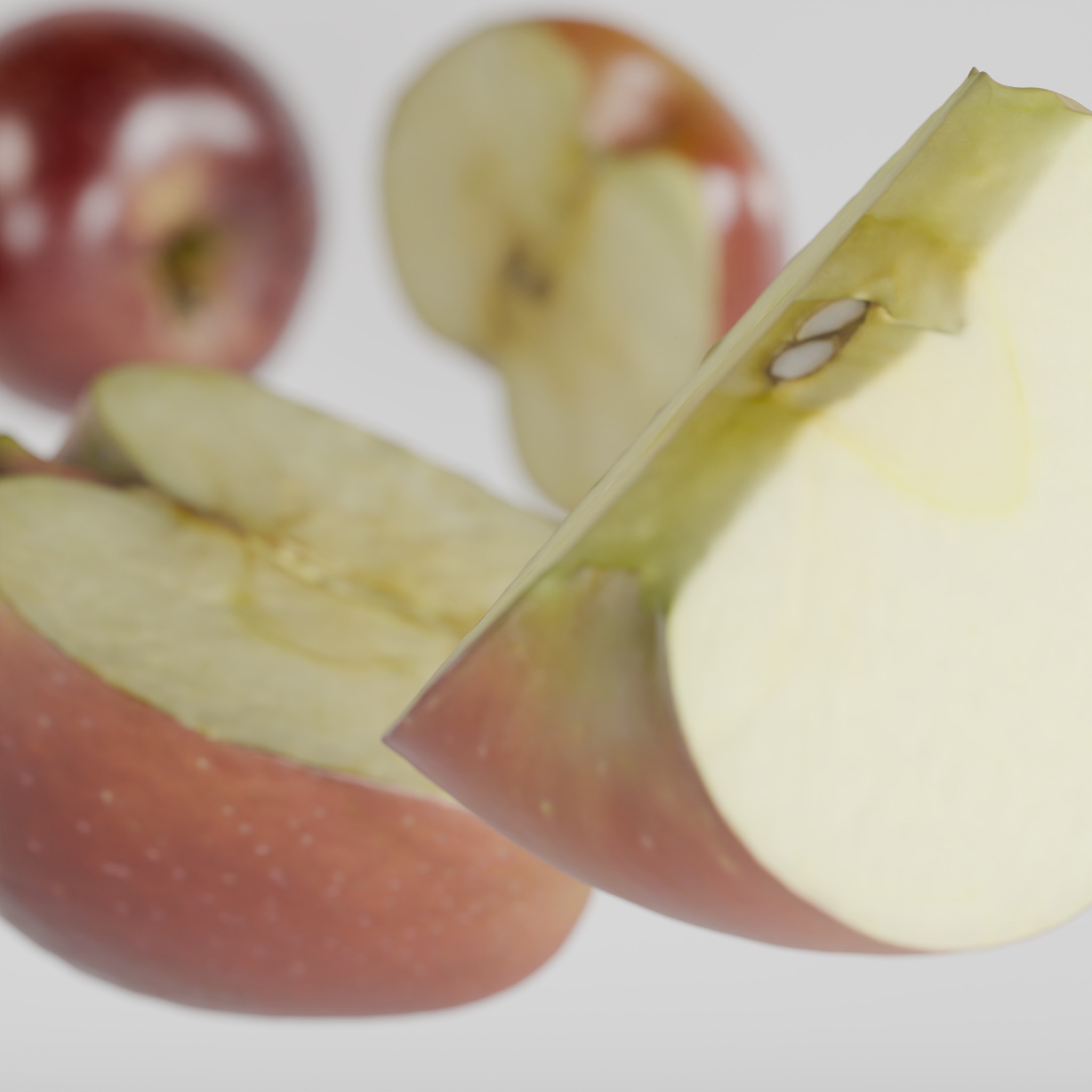 Red Apple - Low-Poly Game-Ready 3D Model - View 5