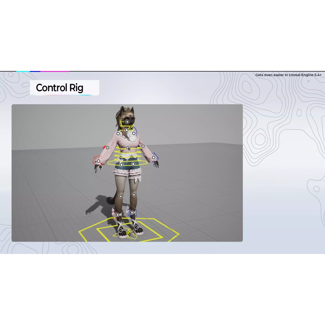 Furry Feline Girl 3D Model – Game Ready Low-Poly Character for Unity & Unreal - View 21