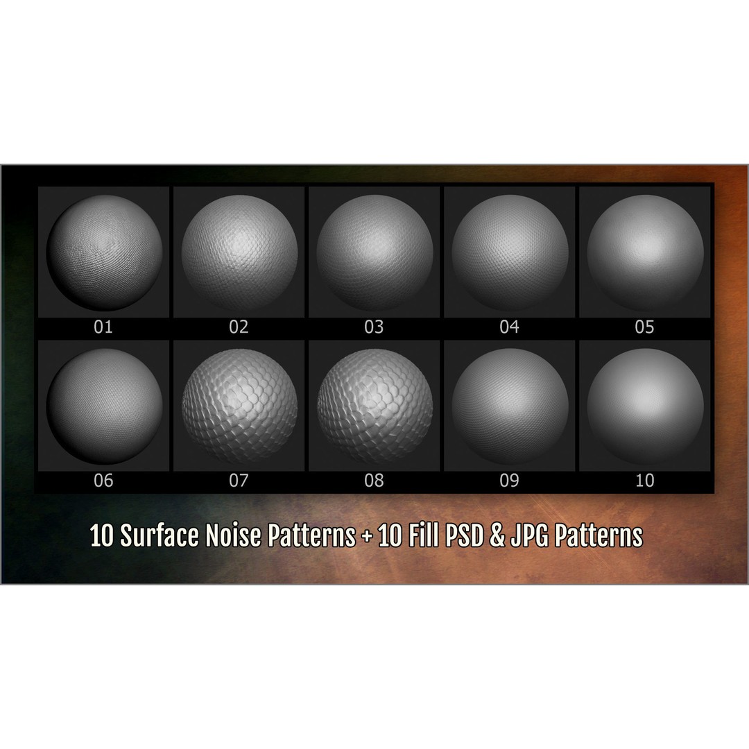 Scales Maker 3D Model – ZBrush Brushes, Alphas & Surface Patterns - View 10