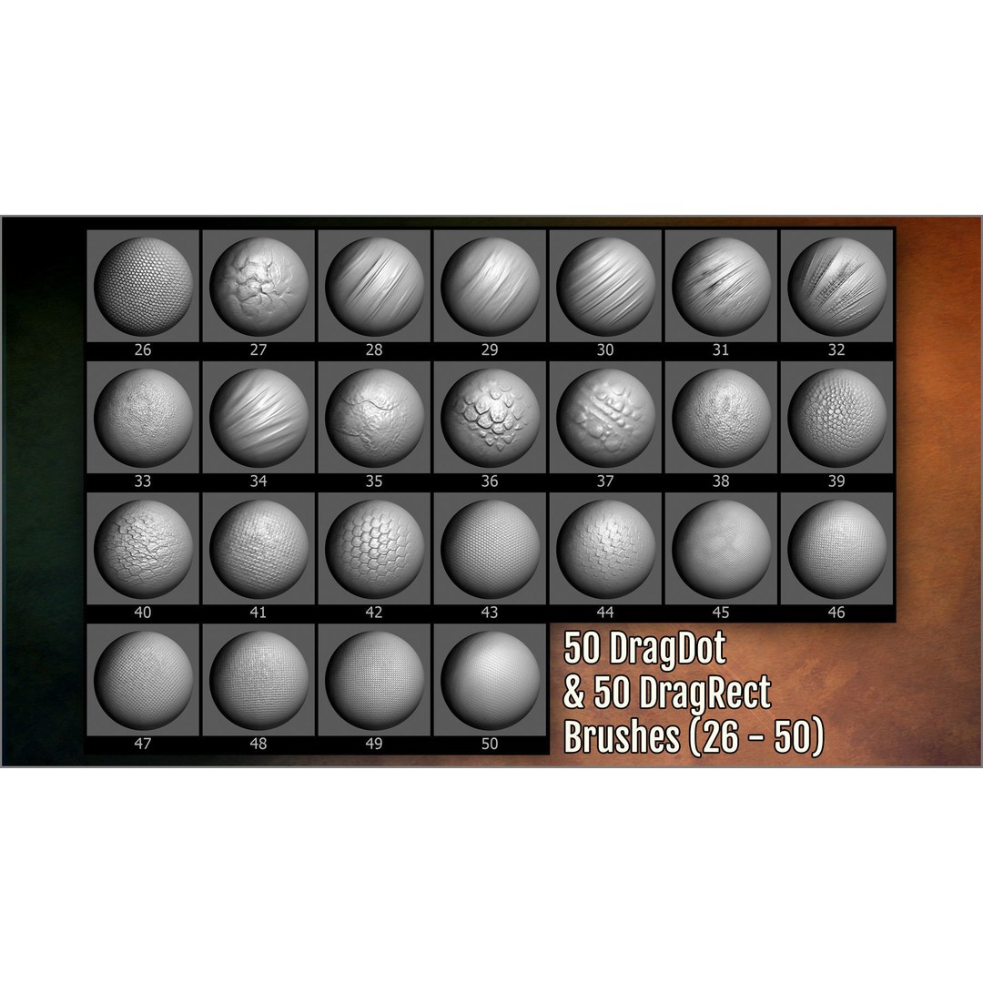 Scales Maker 3D Model – ZBrush Brushes, Alphas & Surface Patterns - View 5