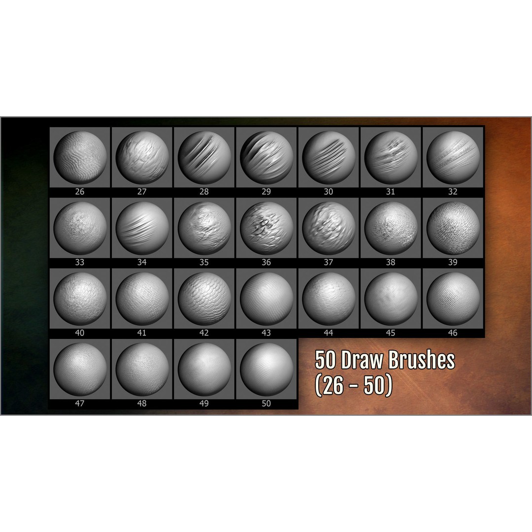 Scales Maker 3D Model – ZBrush Brushes, Alphas & Surface Patterns - View 7