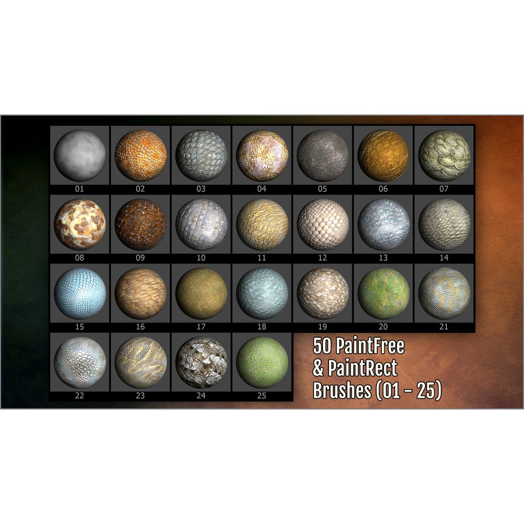 Scales Maker 3D Model – ZBrush Brushes, Alphas & Surface Patterns - View 8