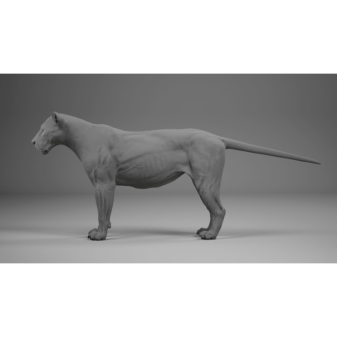 Male Lion 3D Model – Realistic Rigged Character Asset for Unreal Engine - View 13