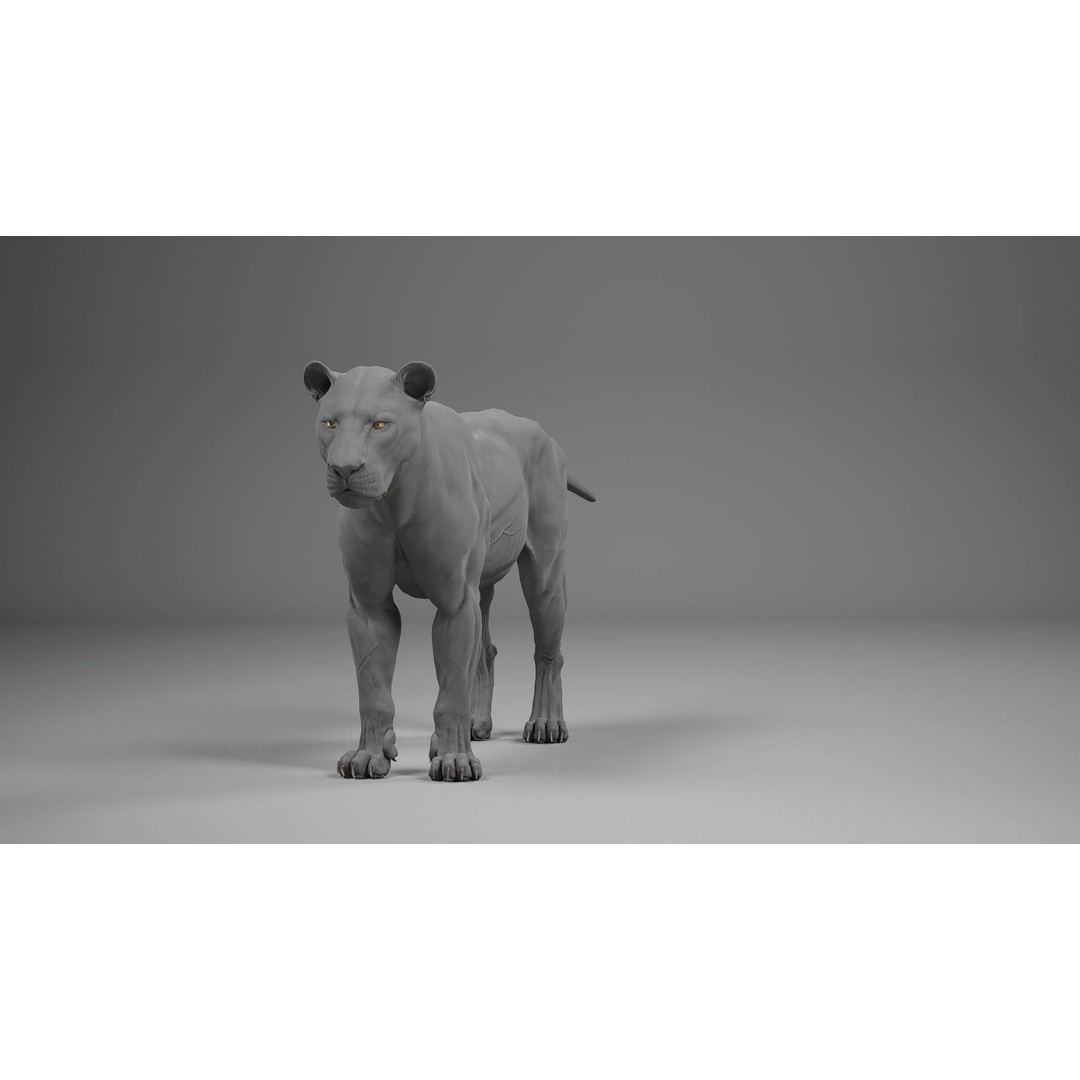 Male Lion 3D Model – Realistic Rigged Character Asset for Unreal Engine - View 14