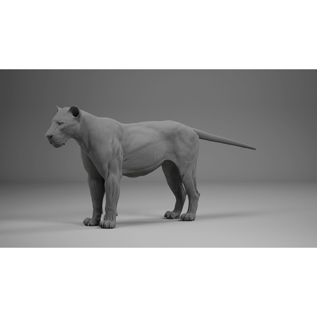 Male Lion 3D Model – Realistic Rigged Character Asset for Unreal Engine - View 15