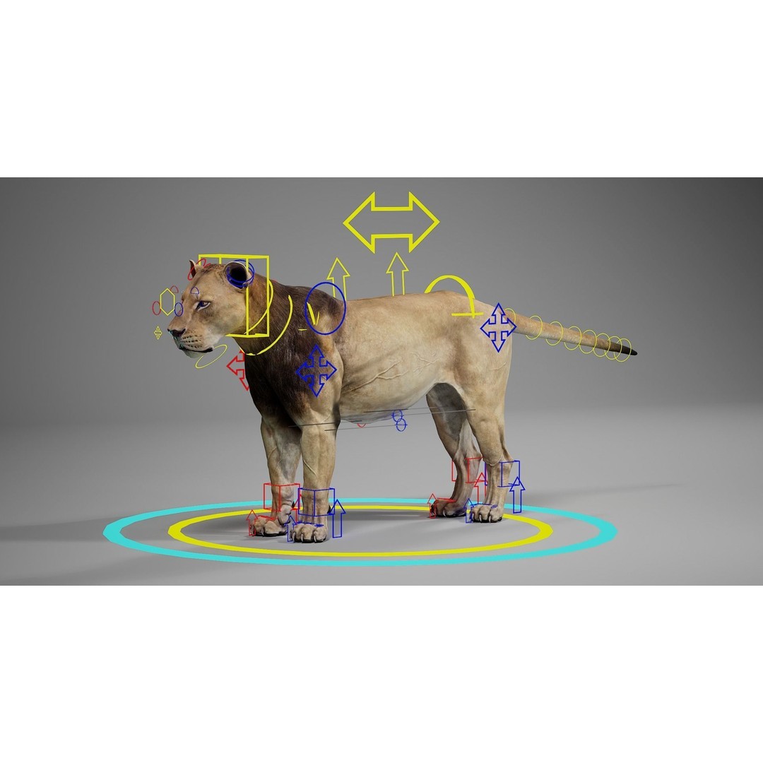Male Lion 3D Model – Realistic Rigged Character Asset for Unreal Engine - View 16