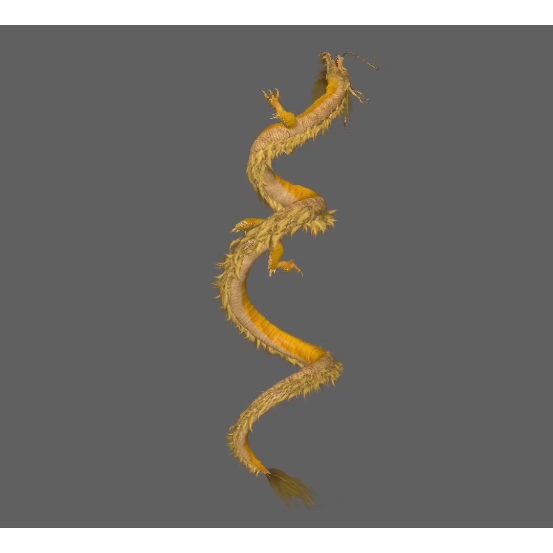 Chinese Dragon 3D Model – Animated Rigged Fantasy Character, FBX - View 11
