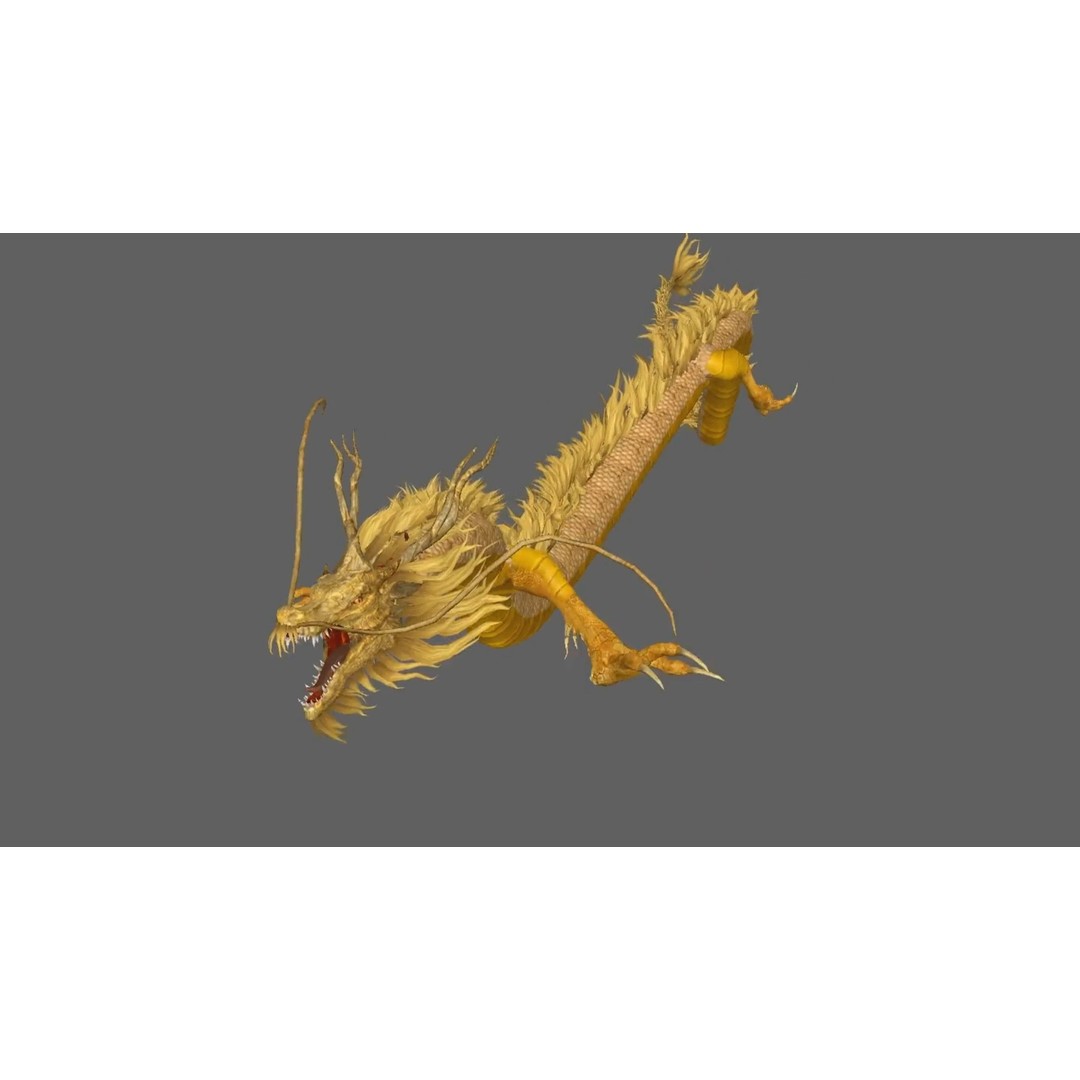 Chinese Dragon 3D Model – Animated Rigged Fantasy Character, FBX - View 13