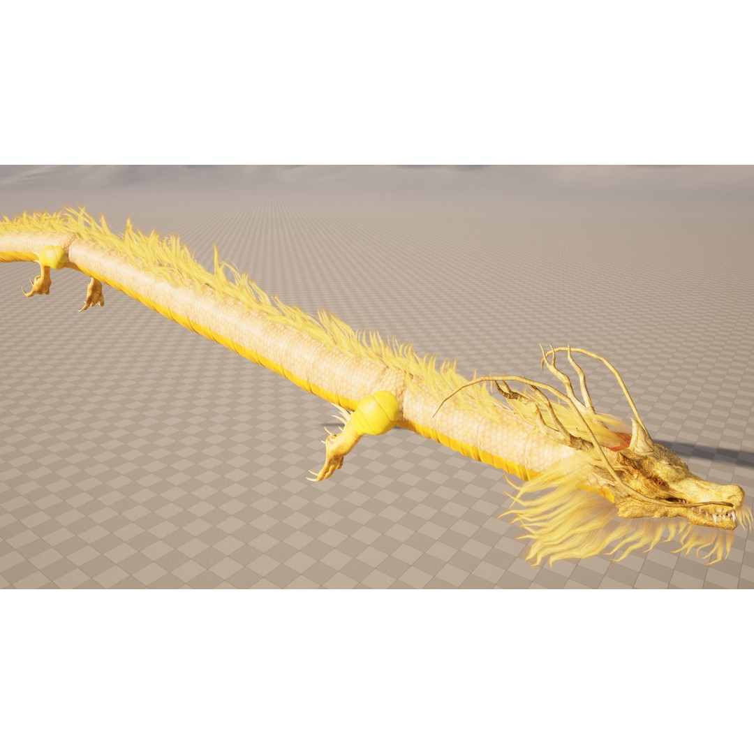 Chinese Dragon 3D Model – Animated Rigged Fantasy Character, FBX - View 16