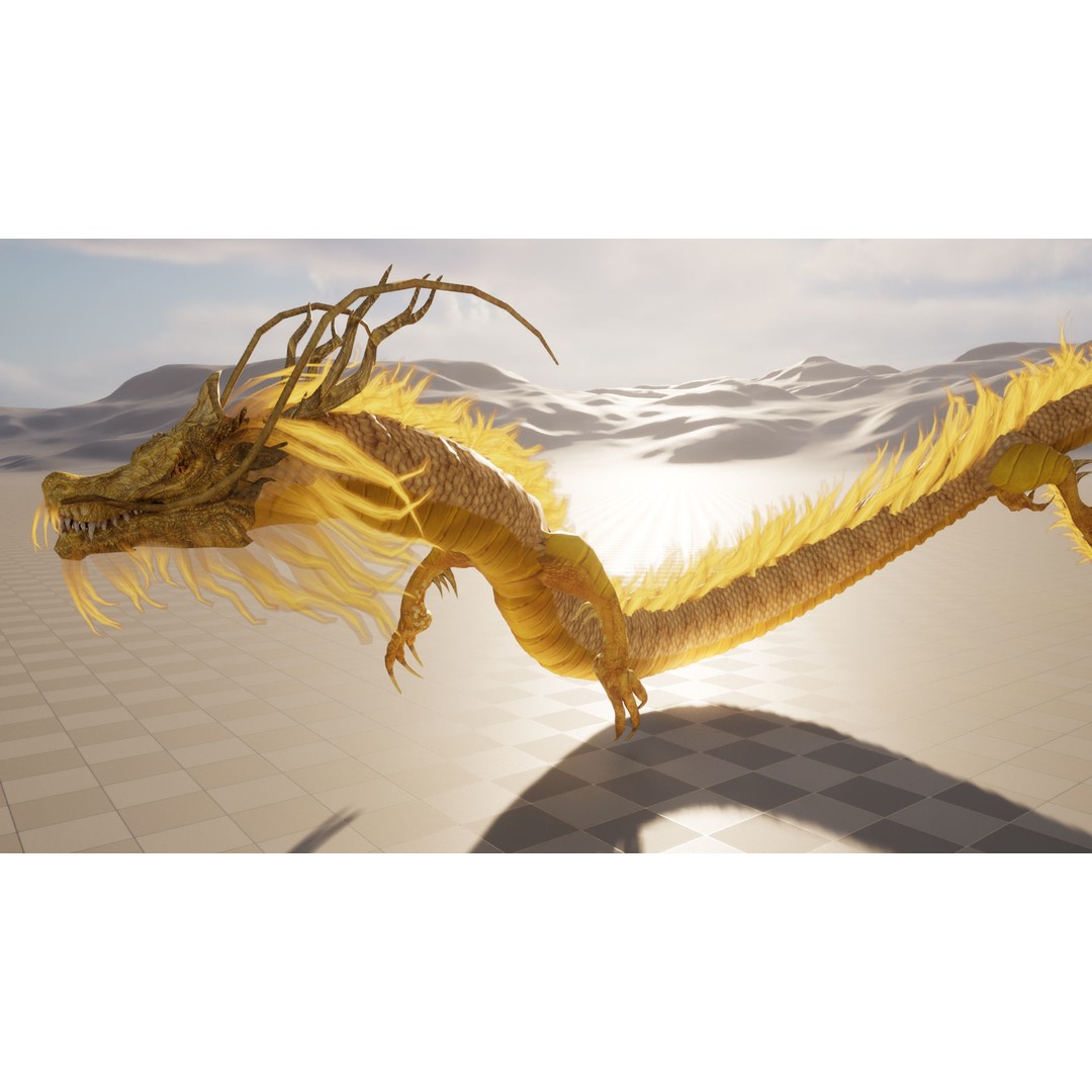 Chinese Dragon 3D Model – Animated Rigged Fantasy Character, FBX - View 20