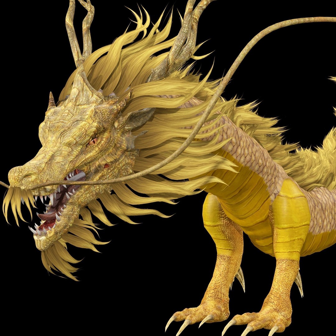 Chinese Dragon 3D Model – Animated Rigged Fantasy Character, FBX - View 24