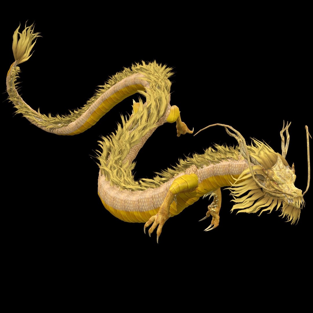 Chinese Dragon 3D Model – Animated Rigged Fantasy Character, FBX - View 3