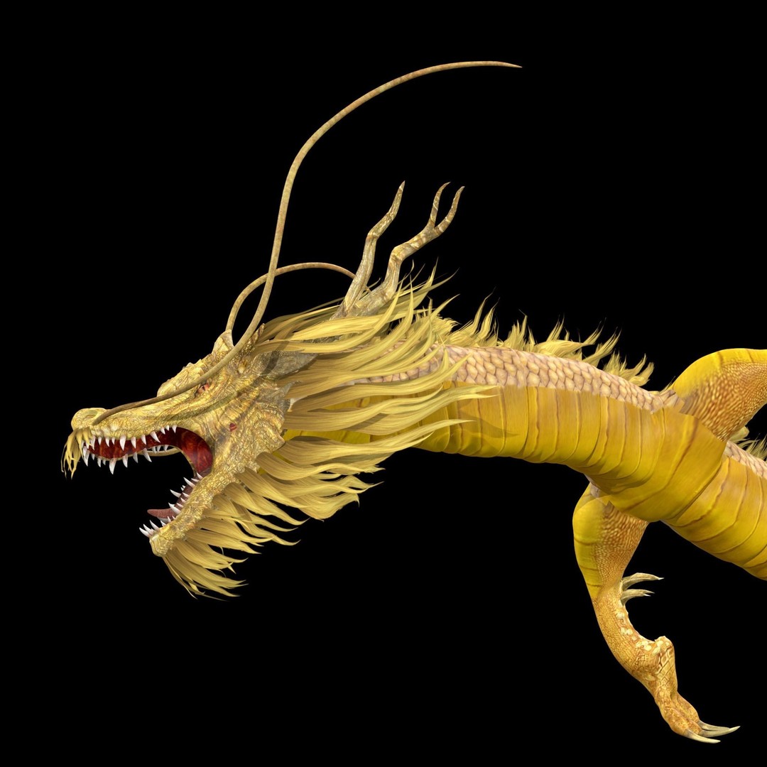 Chinese Dragon 3D Model – Animated Rigged Fantasy Character, FBX - View 4