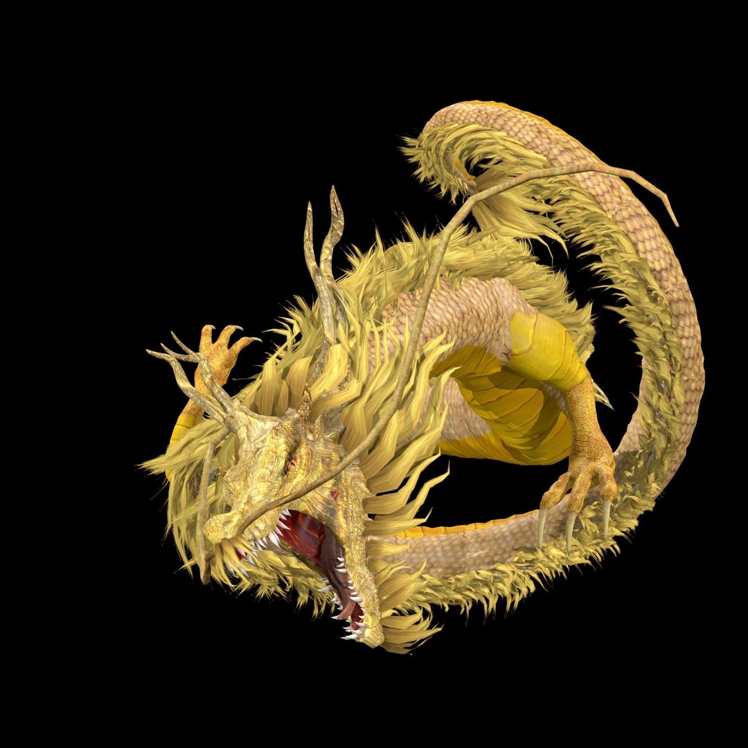 Chinese Dragon 3D Model – Animated Rigged Fantasy Character, FBX - View 7