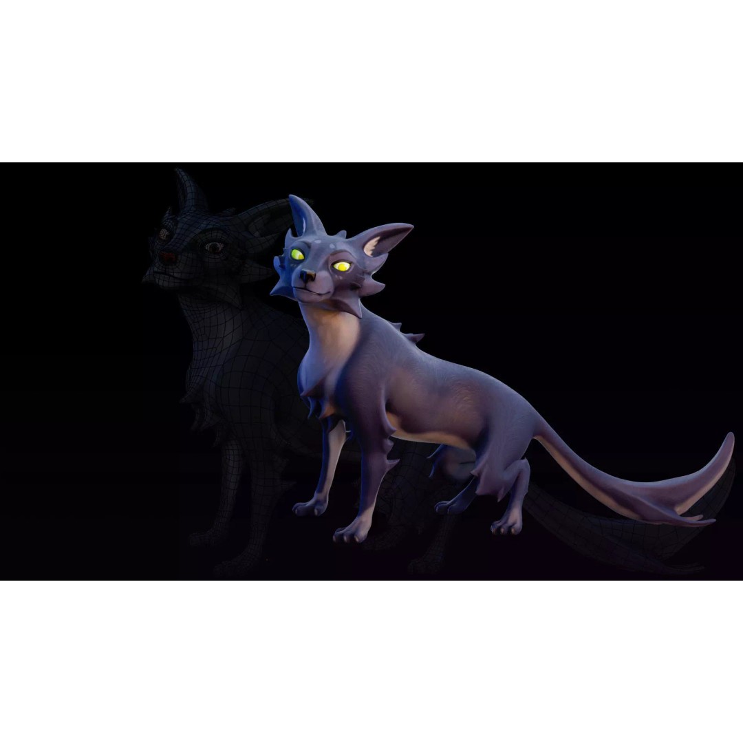 Stylized Cat 3D Model – Rigged Cartoon Character for Blender, AR Ready