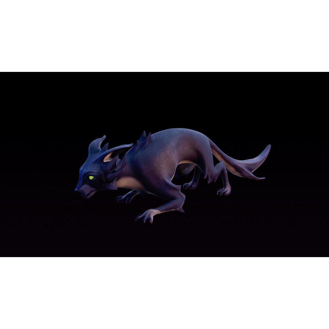 Stylized Cat 3D Model – Rigged Cartoon Character for Blender, AR Ready - View 5