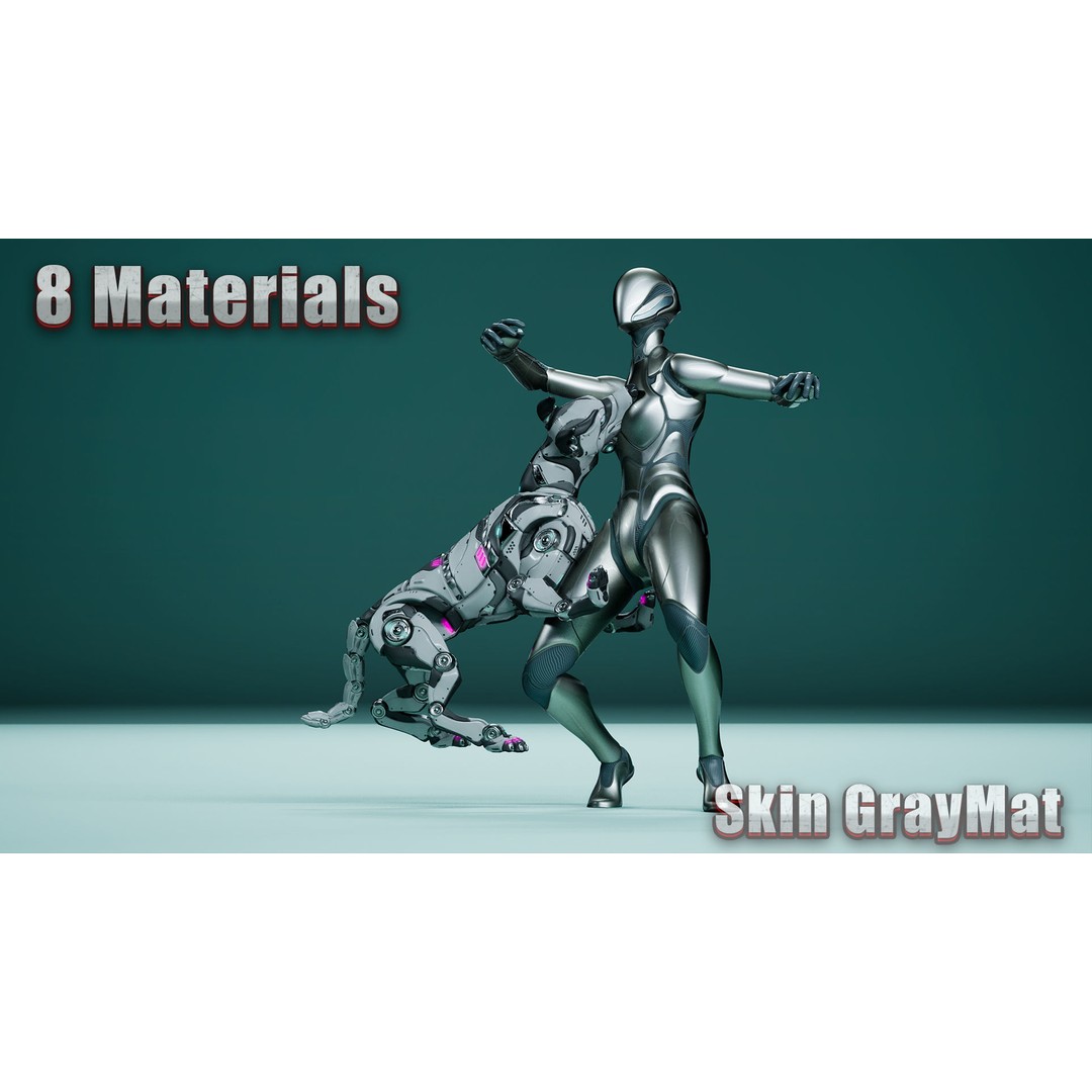 Sci-Fi Dog 3D Model – Low Poly Animated Character, FBX & OBJ - View 21