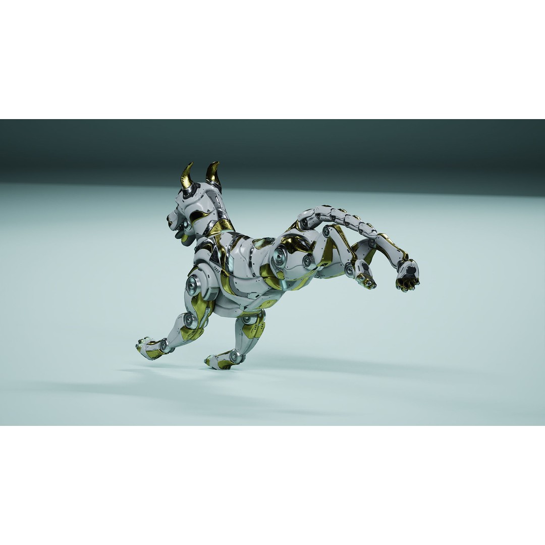 Sci-Fi Dog 3D Model – Low Poly Animated Character, FBX & OBJ - View 8