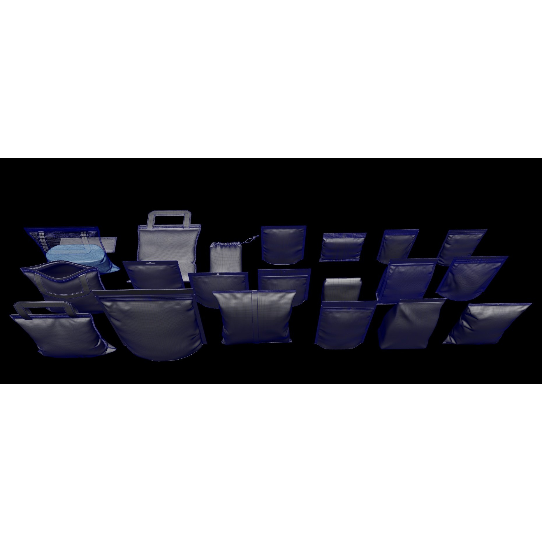 Pouches Pack - Low-Poly Game-Ready 3D Model - View 8
