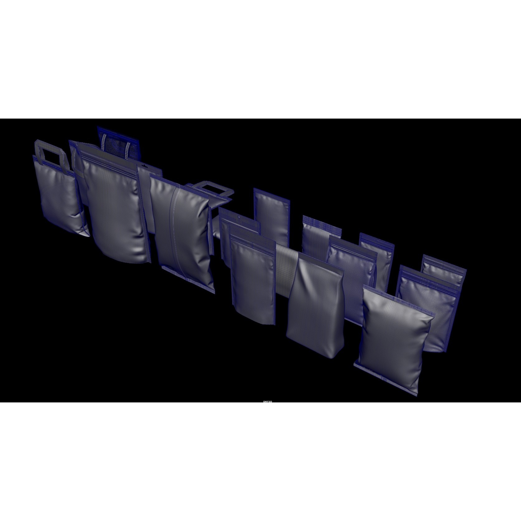 Pouches Pack - Low-Poly Game-Ready 3D Model - View 9