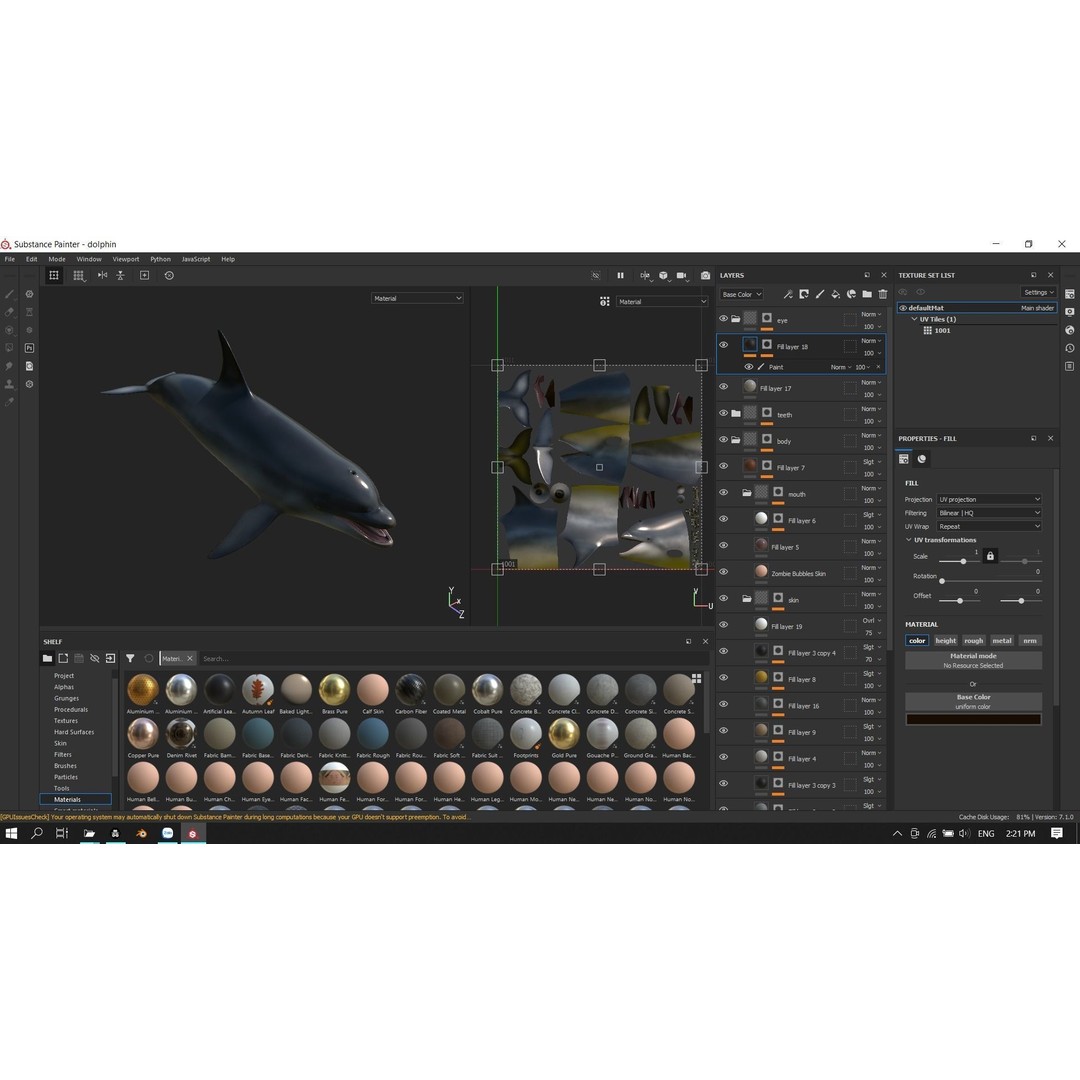 Bottlenose Dolphin 3D Model – Low Poly Rigged Asset, FBX & Blender - View 20