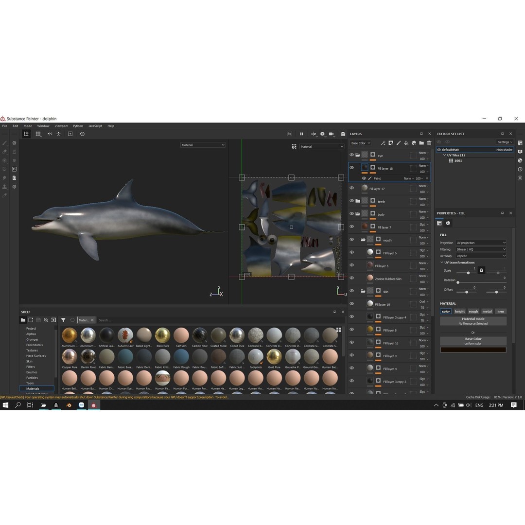 Bottlenose Dolphin 3D Model – Low Poly Rigged Asset, FBX & Blender - View 21