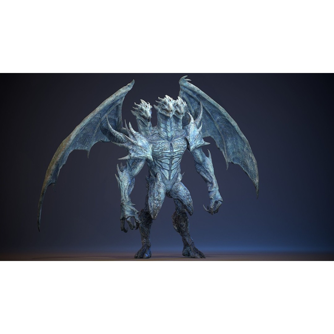 Draconid 3D Model – Low Poly Humanoid Dragon, Rigged, Game Ready - View 11