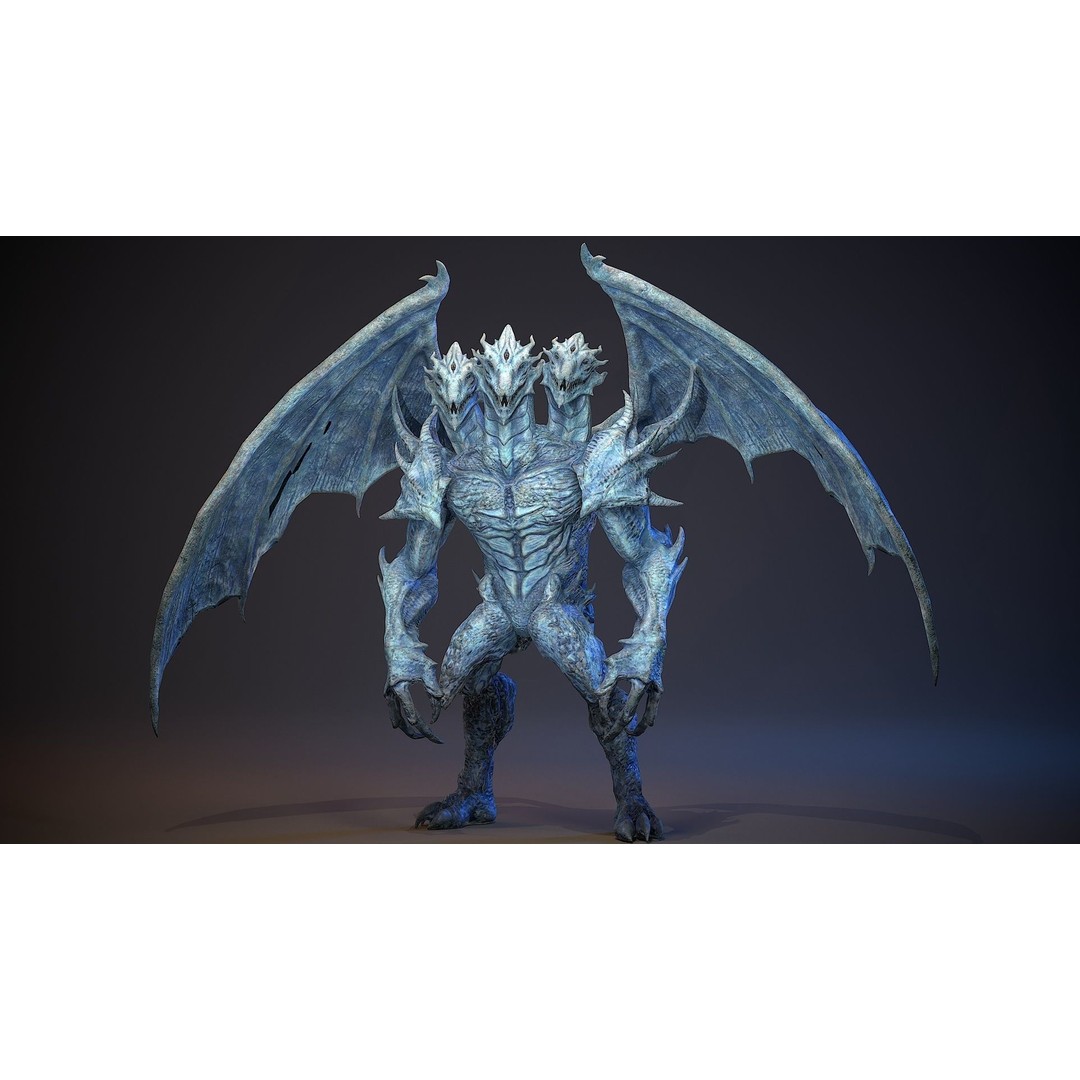 Draconid 3D Model – Low Poly Humanoid Dragon, Rigged, Game Ready - View 12