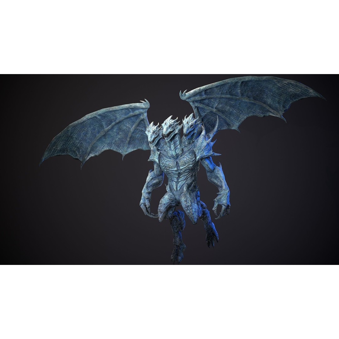 Draconid 3D Model – Low Poly Humanoid Dragon, Rigged, Game Ready - View 22