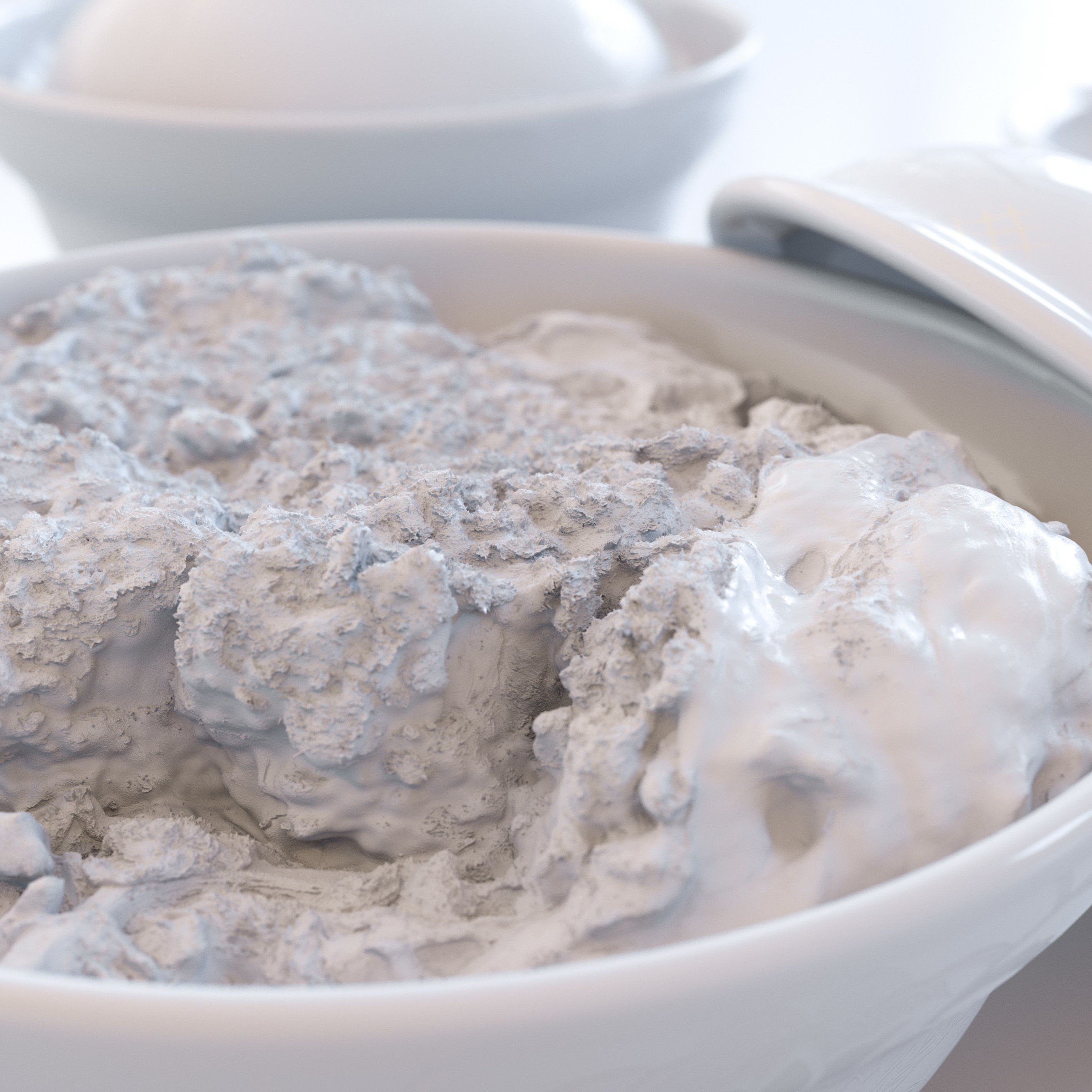Katsudon and Donburi Bowl with Lid - Low-Poly 3D Model - View 6