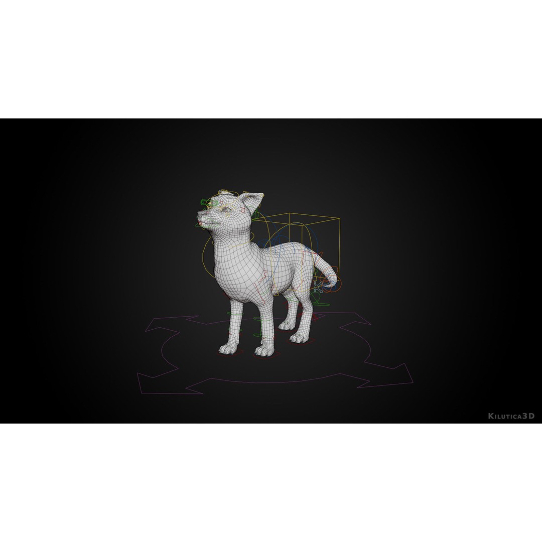 Wolf Prime 3D Model – Cartoon-Realistic Rigged Pack for Blender - View 17