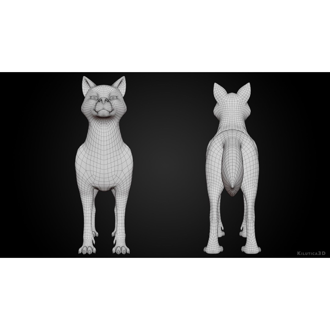 Wolf Prime 3D Model – Cartoon-Realistic Rigged Pack for Blender - View 18
