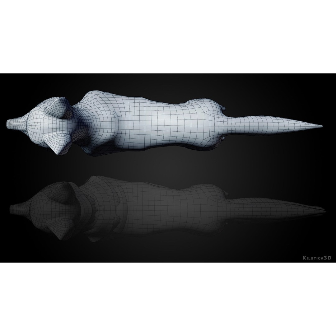 Wolf Prime 3D Model – Cartoon-Realistic Rigged Pack for Blender - View 21