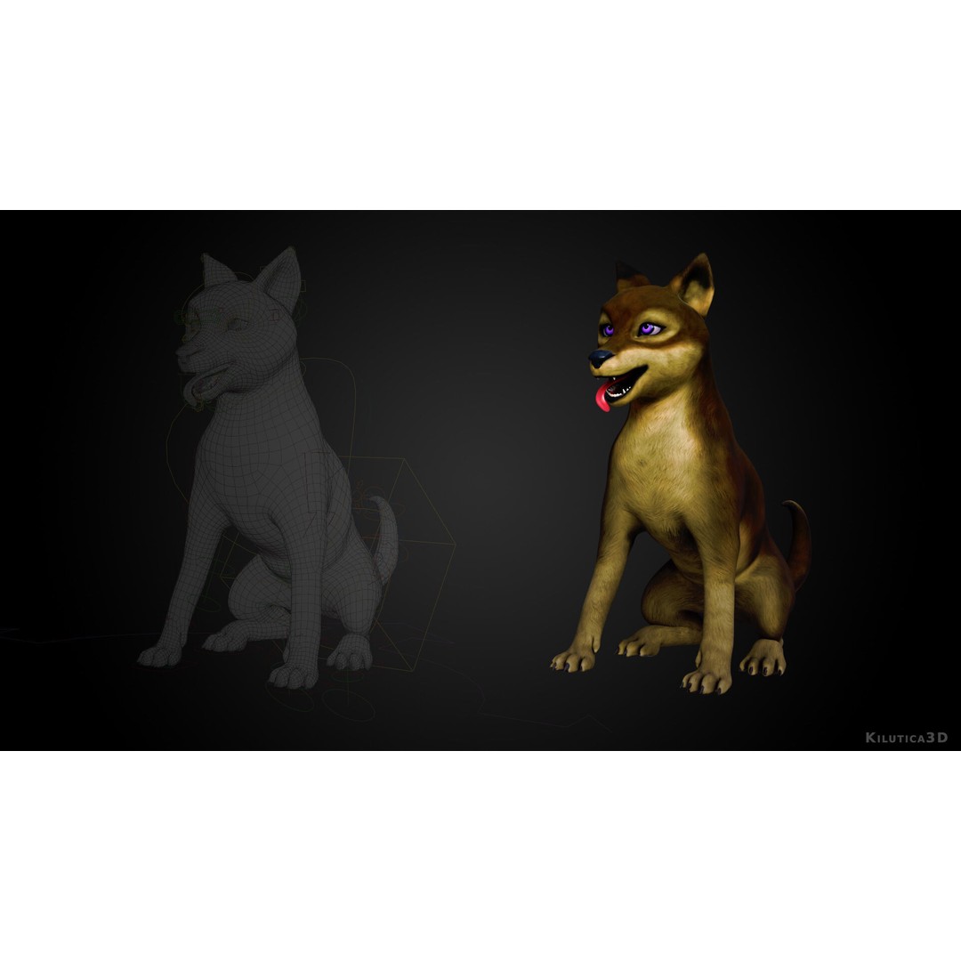 Wolf Prime 3D Model – Cartoon-Realistic Rigged Pack for Blender - View 24