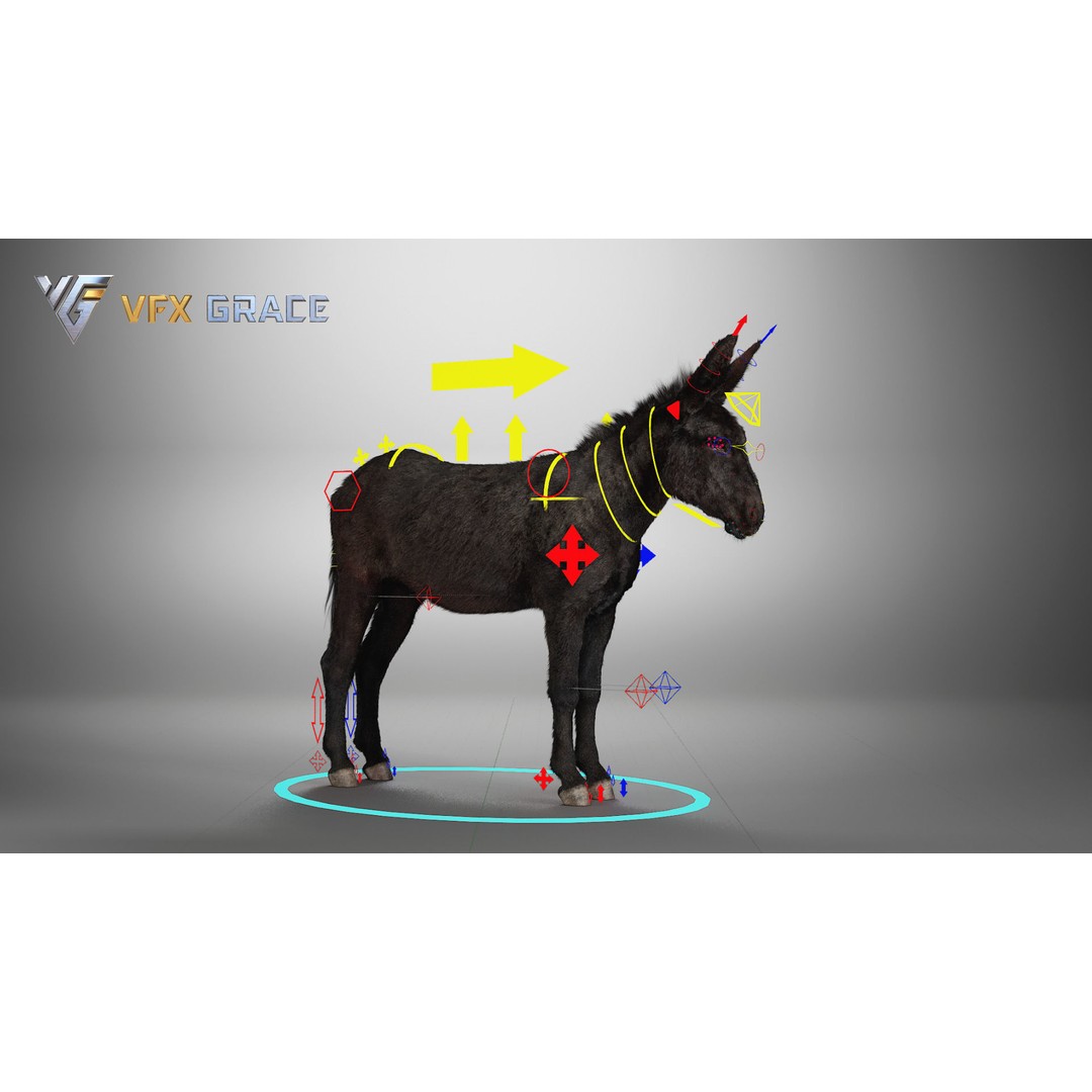Winter Donkey 3D Model – Realistic Rigged Character for Unreal Engine - View 15