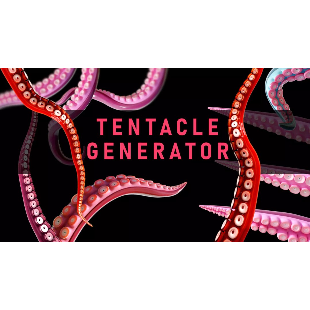 Tentacle 3D Model – Low Poly Rigged Animation Asset, Blender - View 2