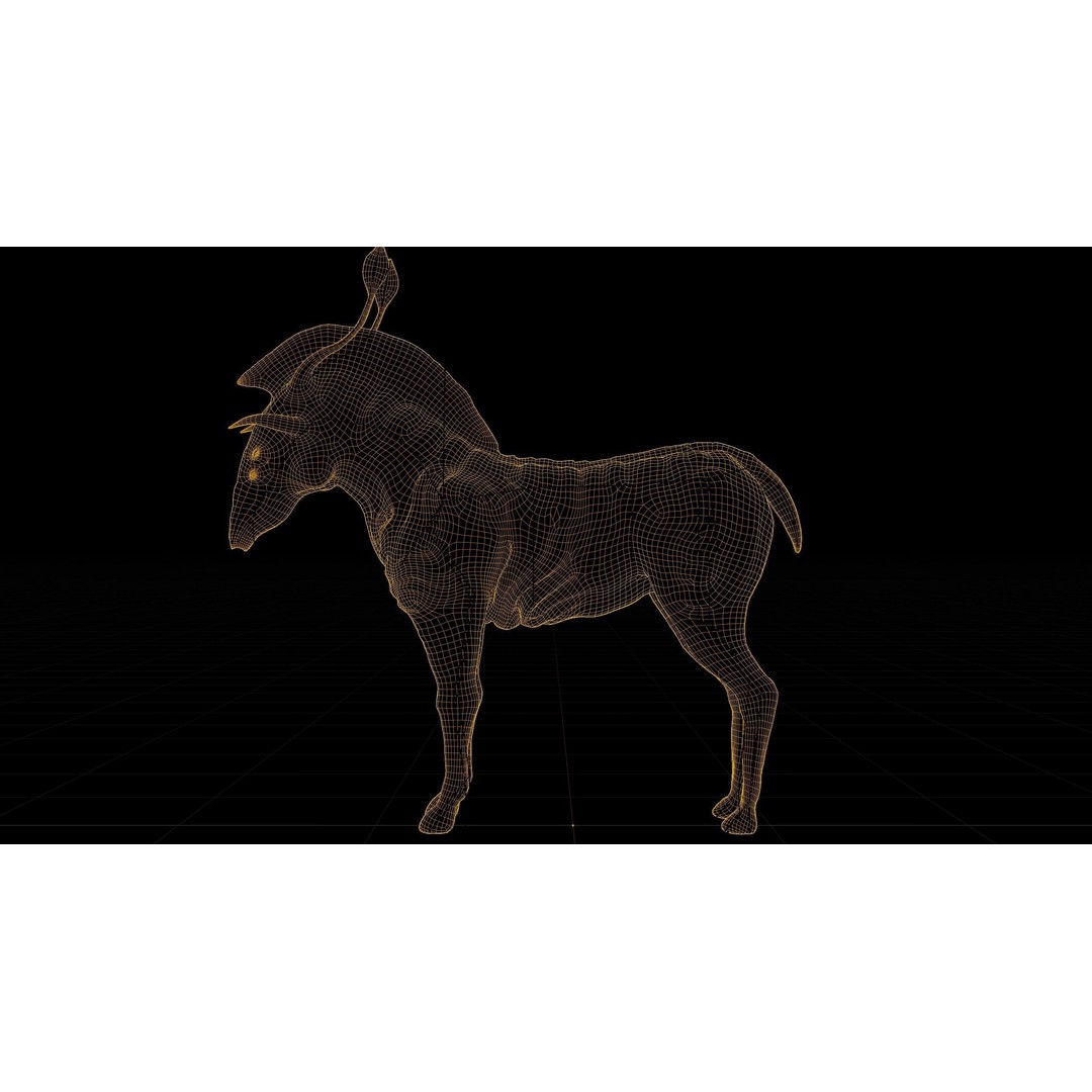 Horse Alien Creature 3D Model – Low Poly Rigged Character, FBX - View 19
