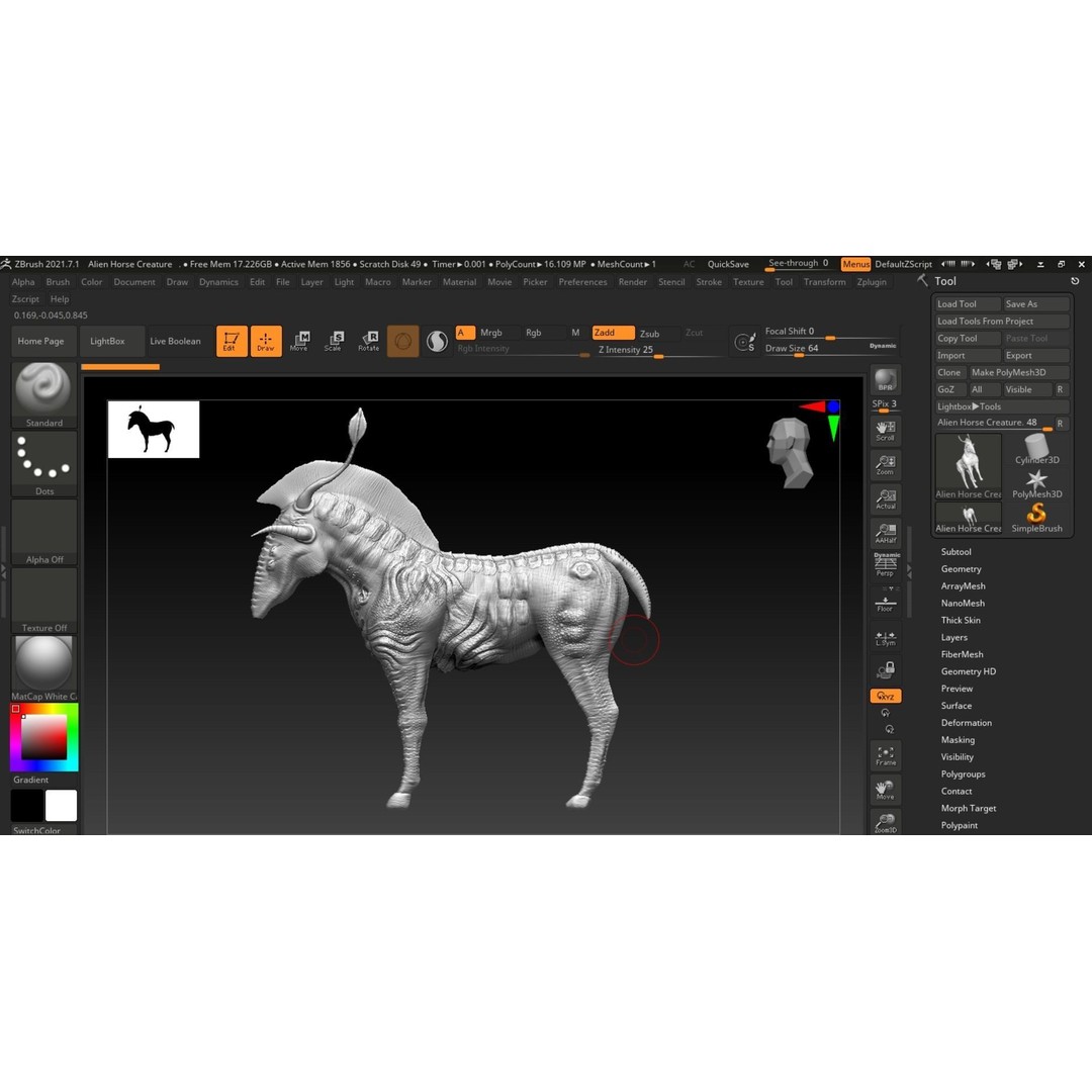 Horse Alien Creature 3D Model – Low Poly Rigged Character, FBX - View 21