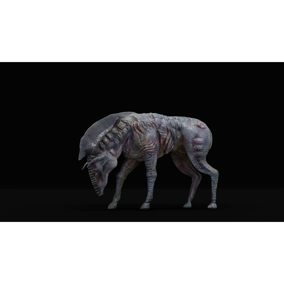 Horse Alien Creature 3D Model – Low Poly Rigged Character, FBX - View 25